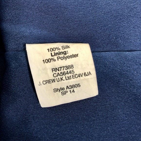 J Crew Silk Floral Tank Navy Blue Pink Size 6 - Picture 6 of 7